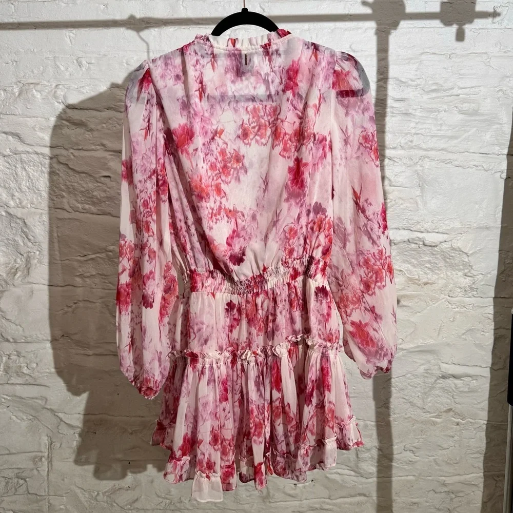 Misa Los Angeles Lorena Dress in Abstract Rose Flora - Picture 5 of 12